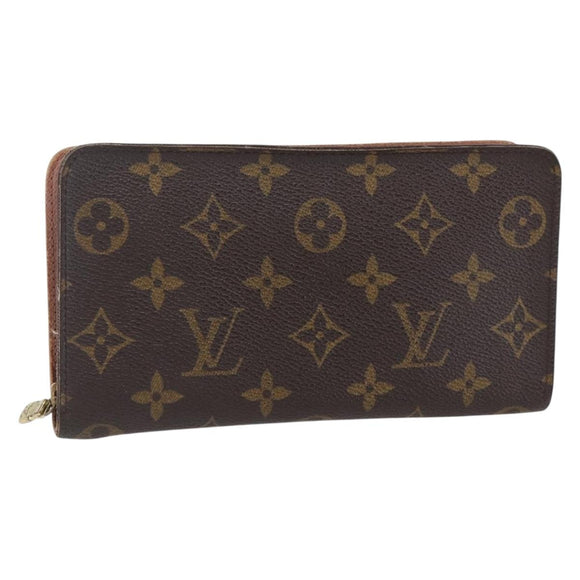LOUIS VUITTON Monogram Porte Monnaie Zip Long Wallet M61727 LV Auth th6498