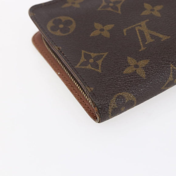 LOUIS VUITTON Monogram Porte Monnaie Zip Long Wallet M61727 LV Auth th6498