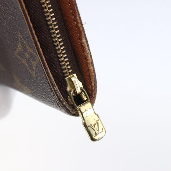 LOUIS VUITTON Monogram Porte Monnaie Zip Long Wallet M61727 LV Auth th6498