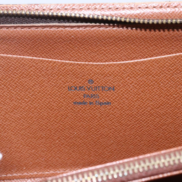 LOUIS VUITTON Monogram Porte Monnaie Zip Long Wallet M61727 LV Auth th6498