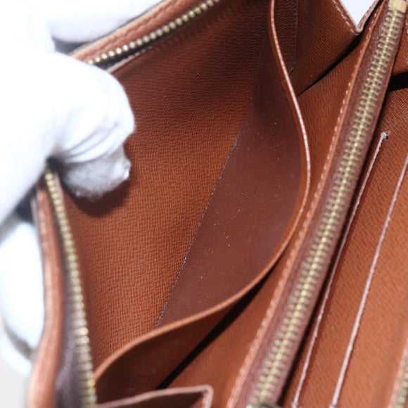 LOUIS VUITTON Monogram Porte Monnaie Zip Long Wallet M61727 LV Auth th6498