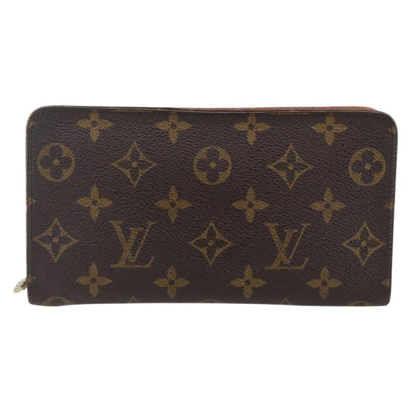 LOUIS VUITTON Monogram Porte Monnaie Zip Long Wallet M61727 LV Auth th6498