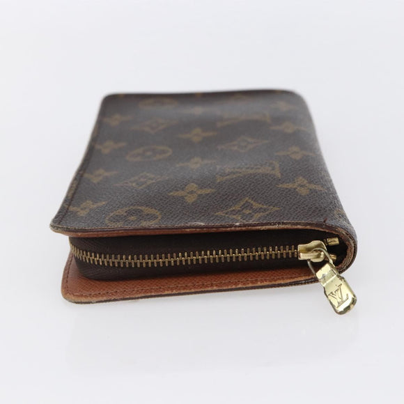 LOUIS VUITTON Monogram Porte Monnaie Zip Long Wallet M61727 LV Auth th6498