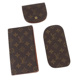 LOUIS VUITTON Monogram Wallet 3 Set LV Auth th6499