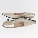 LOUIS VUITTON Shoes Leather Canvas 2 Set Silver White LV Auth th6500-10