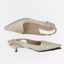 LOUIS VUITTON Shoes Leather Canvas 2 Set Silver White LV Auth th6500-11