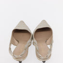 LOUIS VUITTON Shoes Leather Canvas 2 Set Silver White LV Auth th6500-14