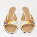 LOUIS VUITTON Shoes Leather Canvas 2 Set Silver White LV Auth th6500-2