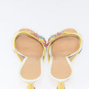 LOUIS VUITTON Shoes Leather Canvas 2 Set Silver White LV Auth th6500-7