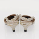 LOUIS VUITTON Shoes Leather Canvas 2 Set Silver White LV Auth th6500-9