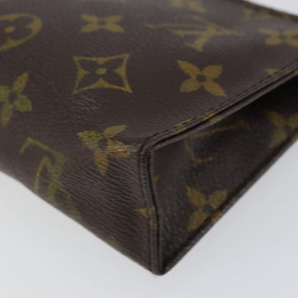 LOUIS VUITTON Monogram Poche Toilette 15 Pouch M47546 LV Auth th6509