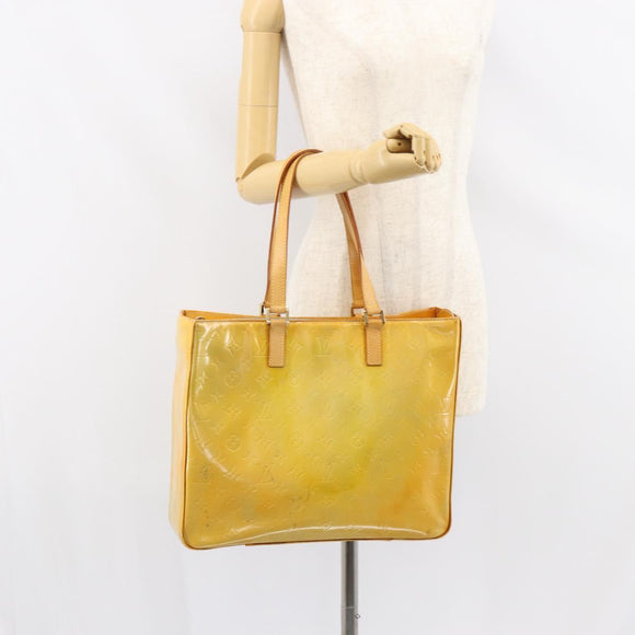 LOUIS VUITTON Monogram Vernis Columbus Tote Bag Gris M91028 LV Auth th6514