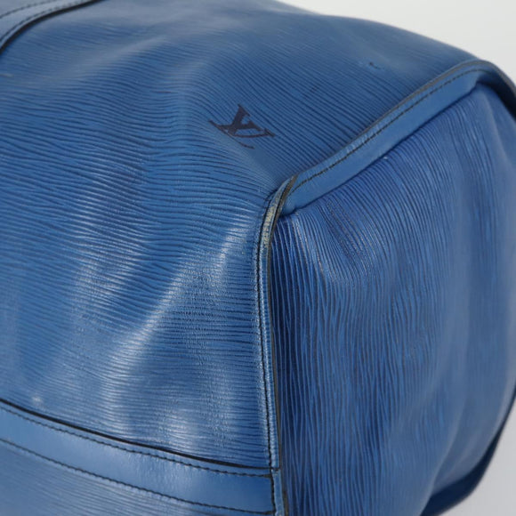 LOUIS VUITTON Epi Keepall 50 Boston Bag Blue M42965 LV Auth th6515