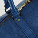 LOUIS VUITTON Epi Keepall 50 Boston Bag Blue M42965 LV Auth th6515-17