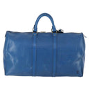 LOUIS VUITTON Epi Keepall 50 Boston Bag Blue M42965 LV Auth th6515-2