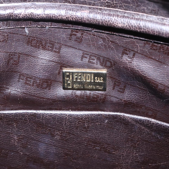 FENDI Zucchino Canvas Shoulder Bag Beige Auth th6516