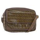 FENDI Zucchino Canvas Schultertasche Beige Auth th6516-1