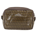 FENDI Zucchino Canvas Shoulder Bag Beige Auth th6516-3