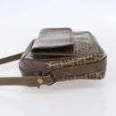 FENDI Zucchino Canvas Shoulder Bag Beige Auth th6516-4