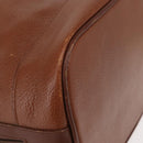 Burberrys Shoulder Bag Leather Brown Gold Auth th6518-10