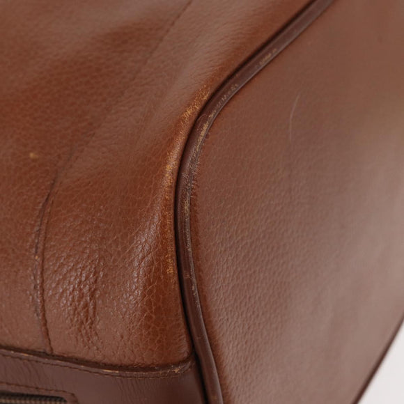 Burberrys Shoulder Bag Leather Brown Gold Auth th6518