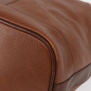 Burberrys Shoulder Bag Leather Brown Gold Auth th6518-11