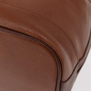 Burberrys Shoulder Bag Leather Brown Gold Auth th6518-13