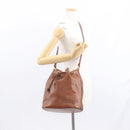 Burberrys Shoulder Bag Leather Brown Gold Auth th6518-20