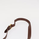 Burberrys Shoulder Bag Leather Brown Gold Auth th6518-8