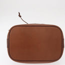 Burberrys Shoulder Bag Leather Brown Gold Auth th6518-9