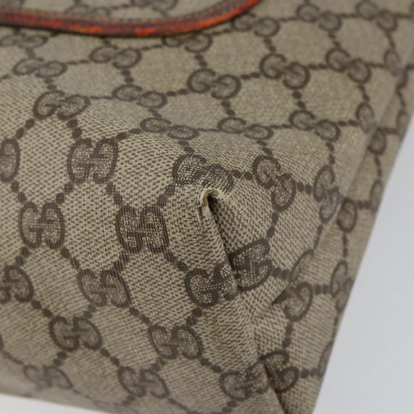 GUCCI GG Supreme Web Sherry Line Tote Bag PVC Beige Red 39 02 003 Auth th6519