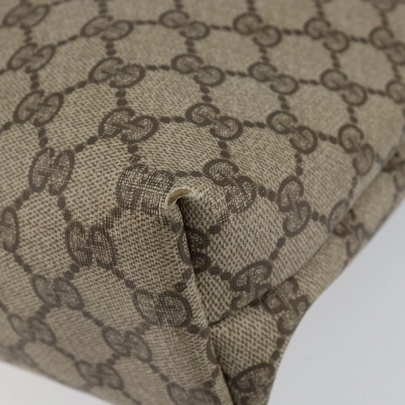 GUCCI GG Supreme Web Sherry Line Tote Bag PVC Beige Red 39 02 003 Auth th6519