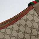 GUCCI GG Supreme Web Sherry Line Tote Bag PVC Beige Red 39 02 003 Auth th6519-15