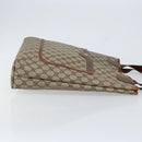 GUCCI GG Supreme Web Sherry Line Tote Bag PVC Beige Red 39 02 003 Auth th6519-4