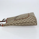 GUCCI GG Supreme Web Sherry Line Tote Bag PVC Beige Red 39 02 003 Auth th6519-5