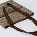 GUCCI GG Supreme Web Sherry Line Tote Bag PVC Beige Red 39 02 003 Auth th6519-6