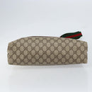 GUCCI GG Supreme Web Sherry Line Tote Bag PVC Beige Red 39 02 003 Auth th6519-9