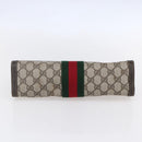 GUCCI GG Supreme Web Sherry Line Bag PVC Beige Red 41 014 2125 28 Auth th6520-7