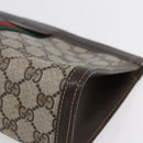 GUCCI GG Supreme Web Sherry Line Bag PVC Beige Red 41 014 2125 28 Auth th6520-8