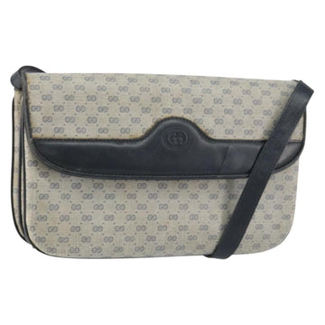 GUCCI Micro GG Supreme Shoulder Bag PVC Navy Gold 004 106 0024 Auth th6521