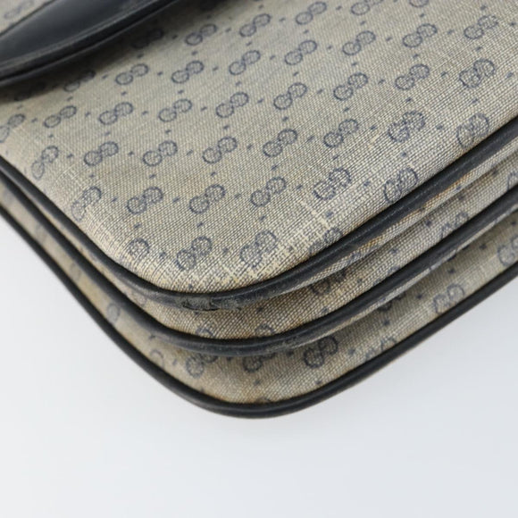 GUCCI Micro GG Supreme Shoulder Bag PVC Navy Gold 004 106 0024 Auth th6521