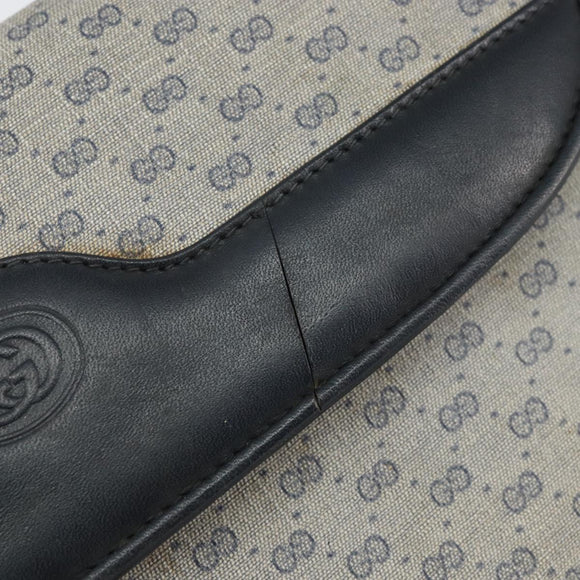 GUCCI Micro GG Supreme Shoulder Bag PVC Navy Gold 004 106 0024 Auth th6521