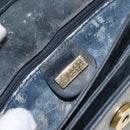 GUCCI Micro GG Supreme Shoulder Bag PVC Navy Gold 004 106 0024 Auth th6521-16