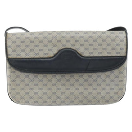 GUCCI Micro GG Supreme Shoulder Bag PVC Navy Gold 004 106 0024 Auth th6521 - 0