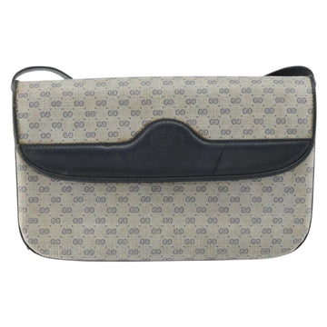 GUCCI Micro GG Supreme Shoulder Bag PVC Navy Gold 004 106 0024 Auth th6521 - 0