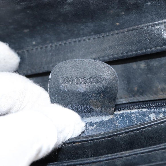 GUCCI Micro GG Supreme Shoulder Bag PVC Navy Gold 004 106 0024 Auth th6521