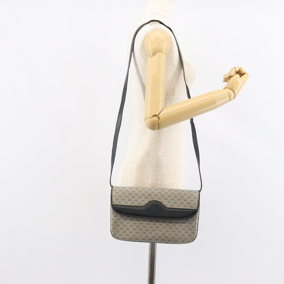 GUCCI Micro GG Supreme Shoulder Bag PVC Navy Gold 004 106 0024 Auth th6521