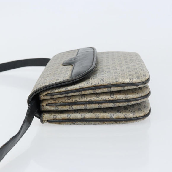 GUCCI Micro GG Supreme Shoulder Bag PVC Navy Gold 004 106 0024 Auth th6521