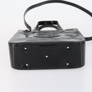 GUCCI Soho Hand Bag Enamel 2way Black Silver 000 1013 0504 Auth th6522-5