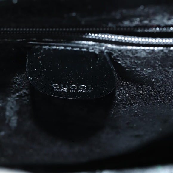GUCCI Soho Hand Bag Enamel 2way Black Silver 000 1013 0504 Auth th6522